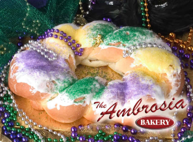 Ambrosia Bakery King Cake